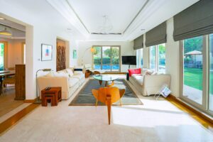 Wide-angle bedroom photo by real estate photographer in Dubai for property listing